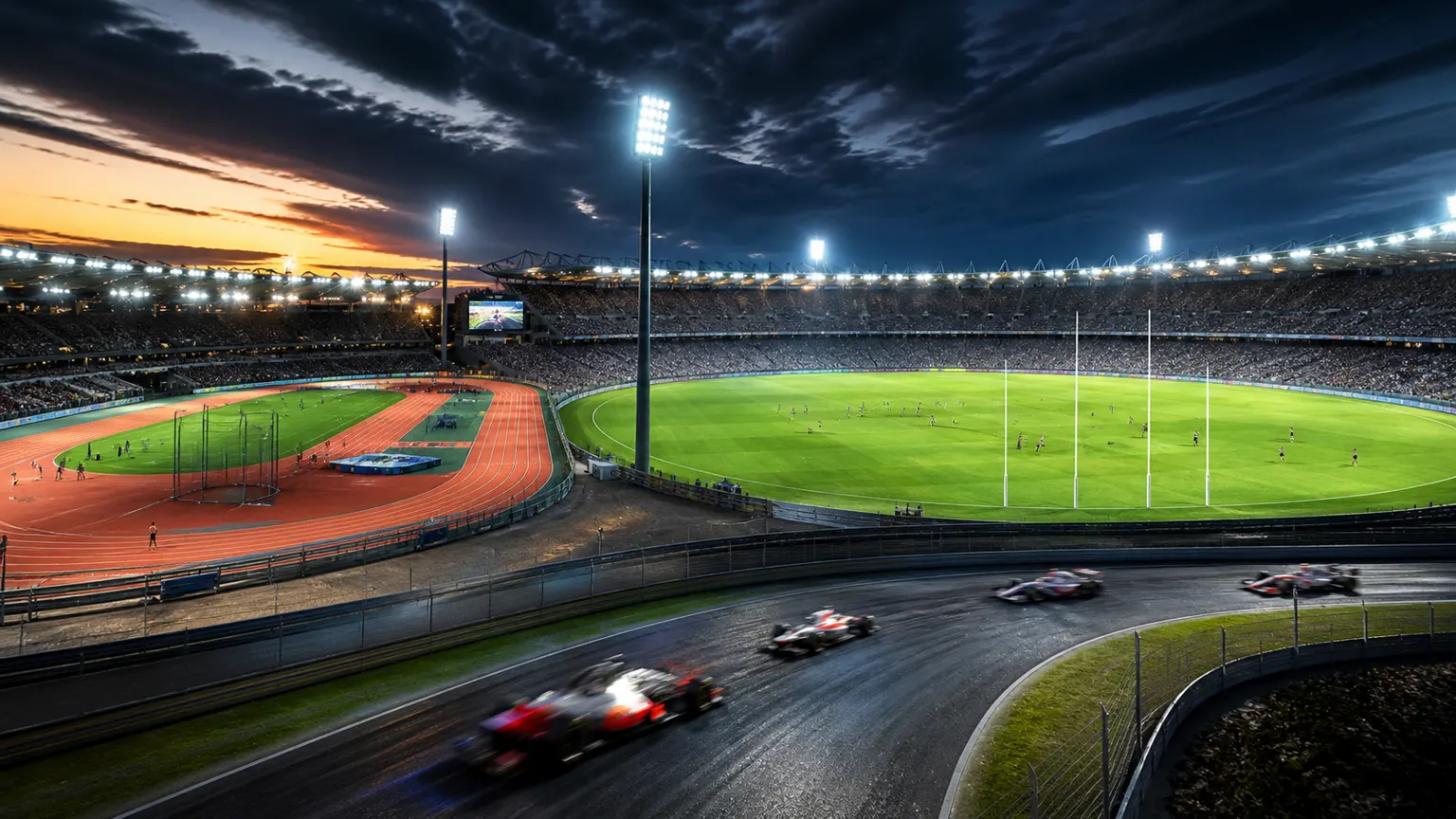 AI-generated illustration representing athletics and international sport