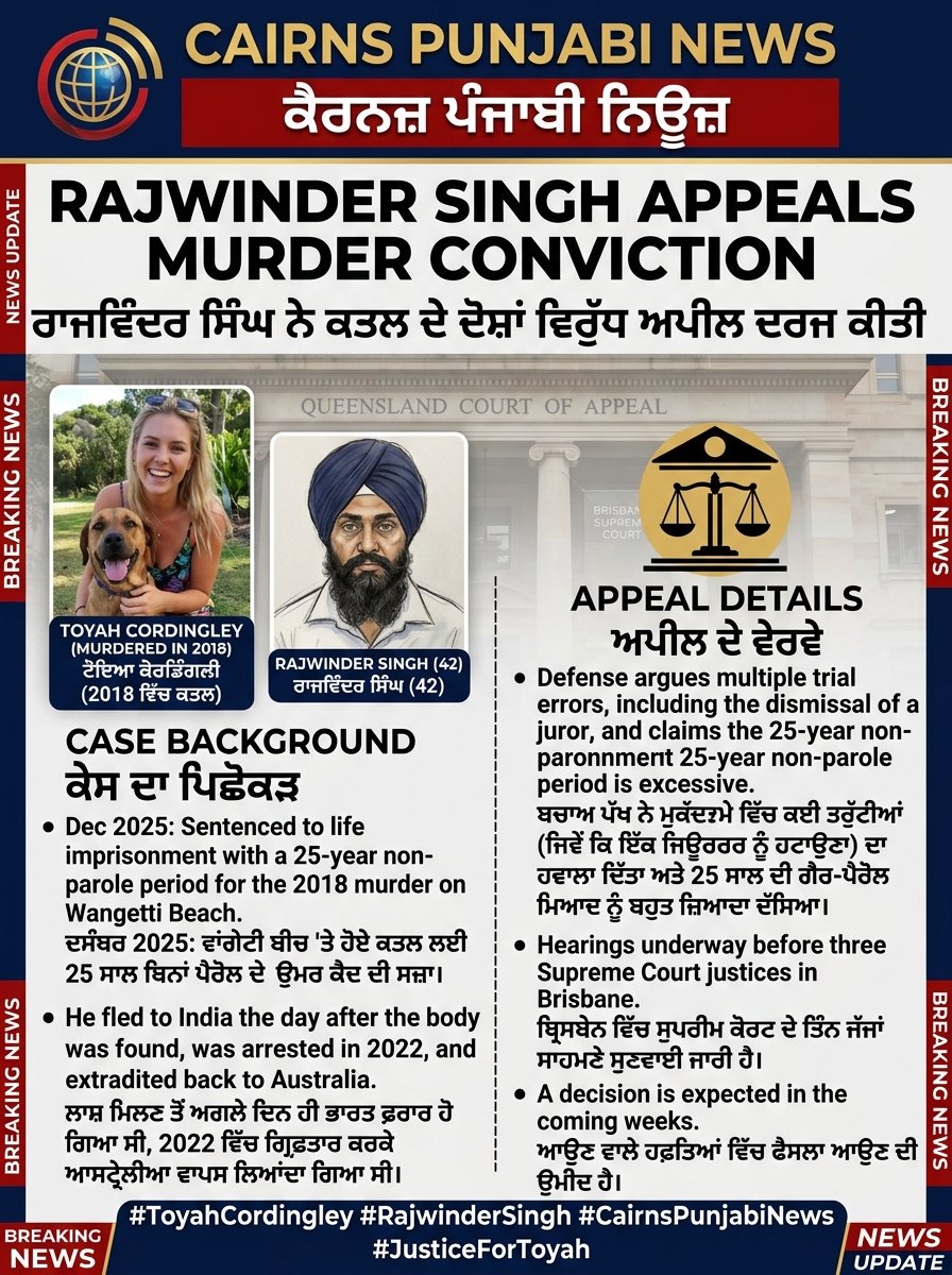 🚨 BREAKING: Rajwinder Singh Appeals Murder Conviction & Life Sentence